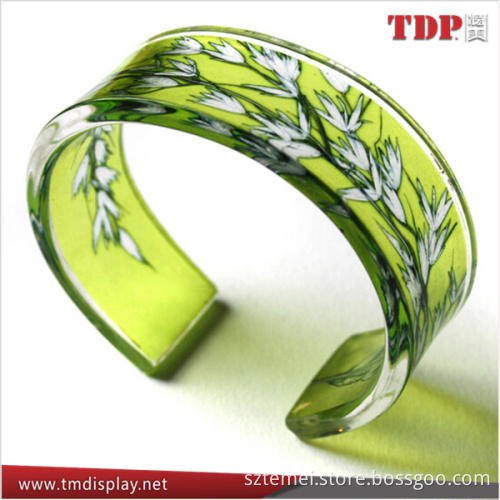 wholesale customized jewelry acrylic cuff bracelet for women